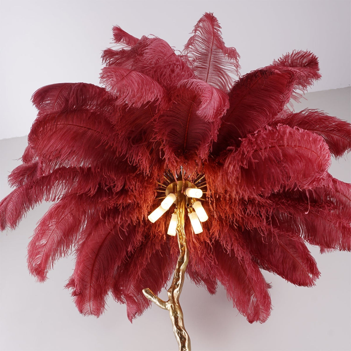 Selis Feather messing vloerlamp
