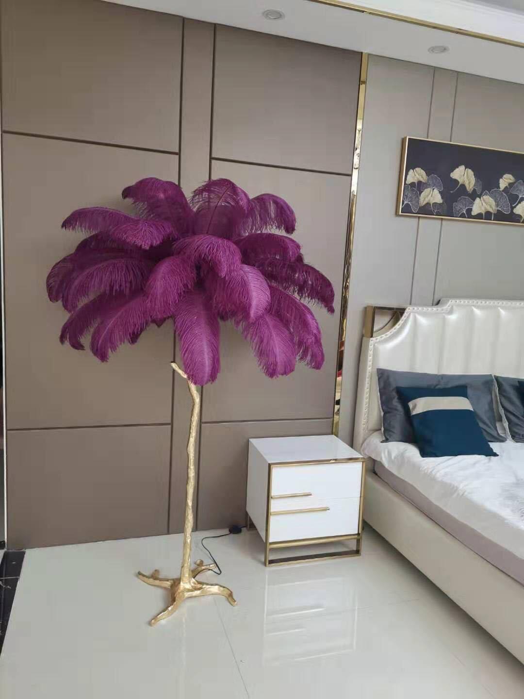 Selis Feather messing vloerlamp