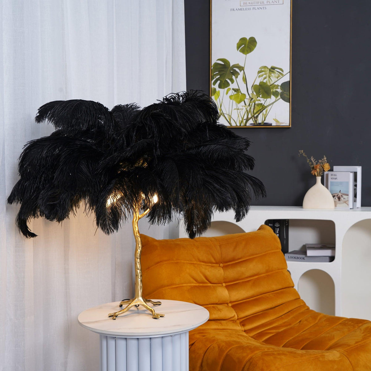 Ostrich tafellamp