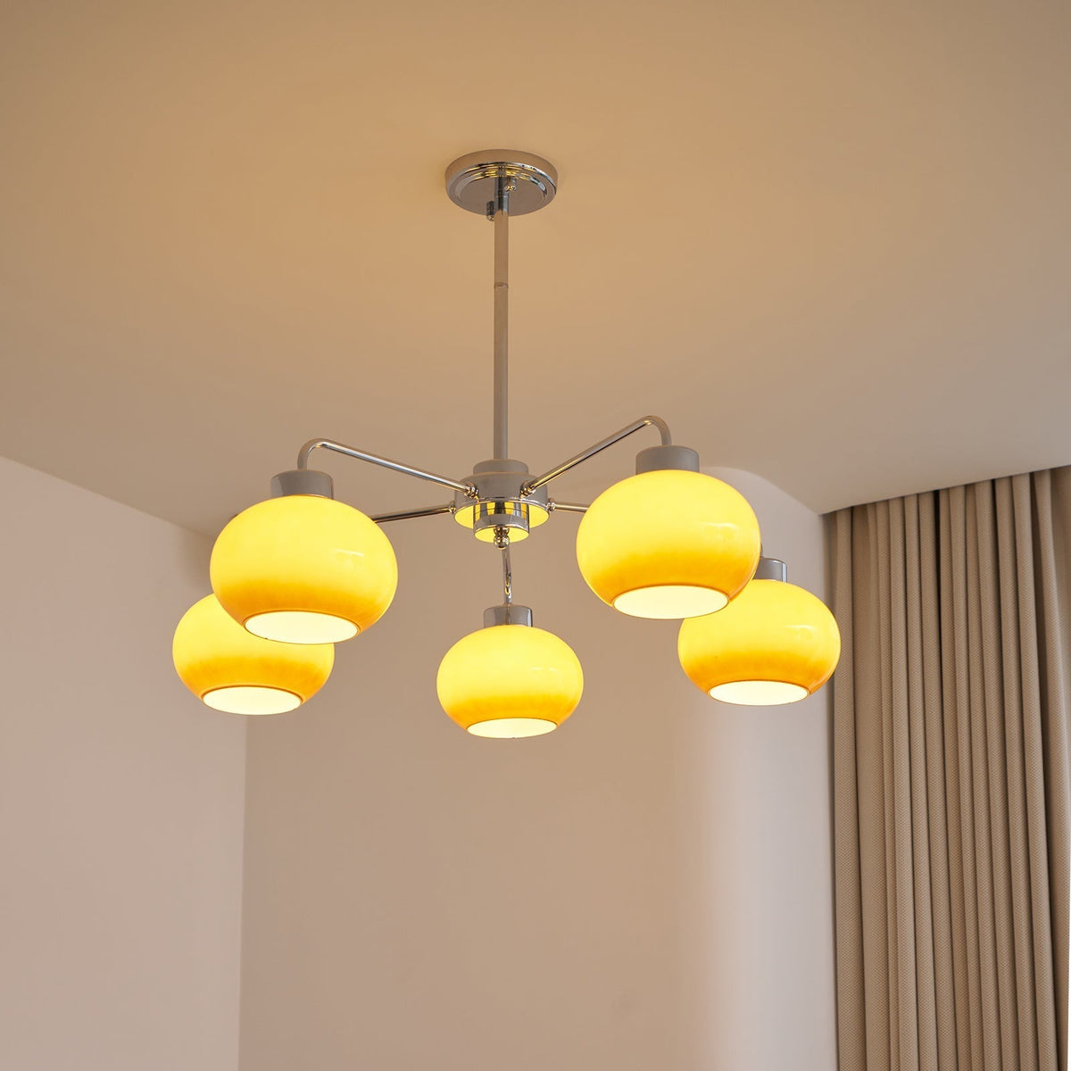 Liorenira Kroonluchter glas chroom Geometrisch Retro