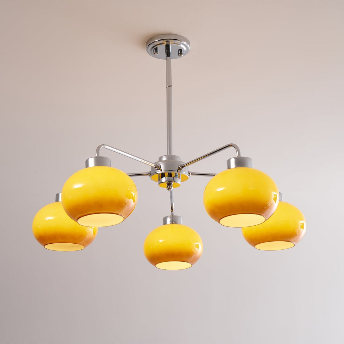 Liorenira Kroonluchter glas chroom Geometrisch Retro