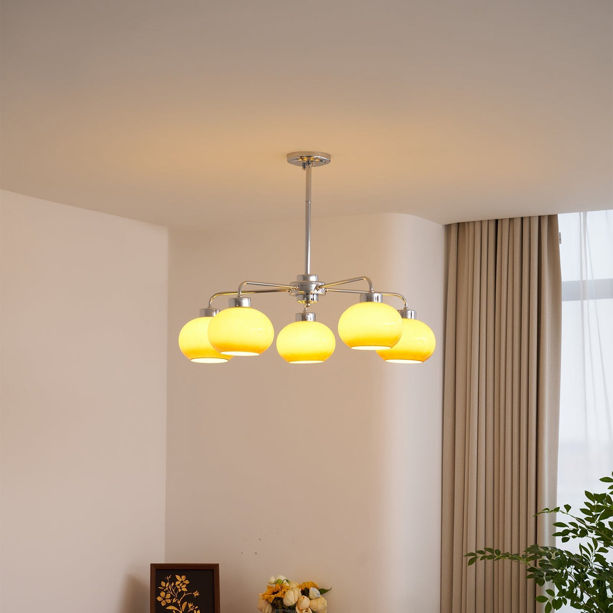 Liorenira Kroonluchter glas chroom Geometrisch Retro