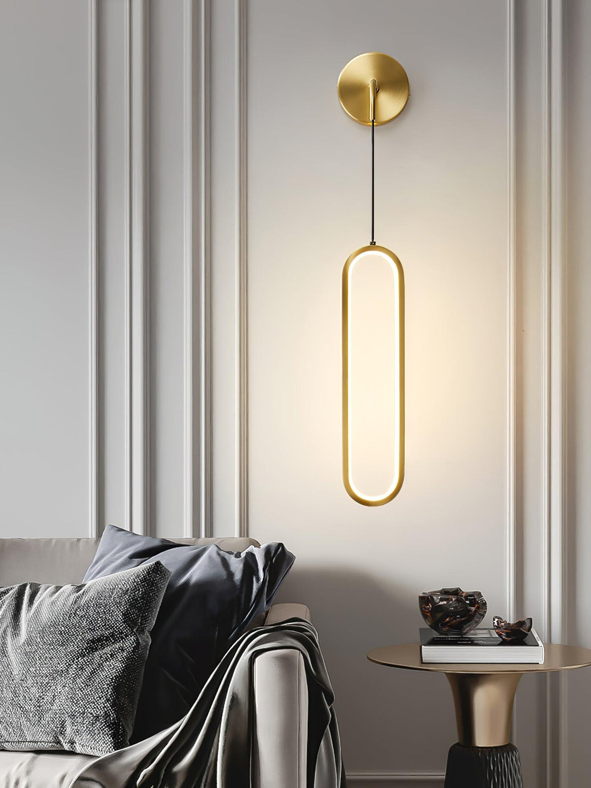 Solisenne Aven LED messing wandlamp