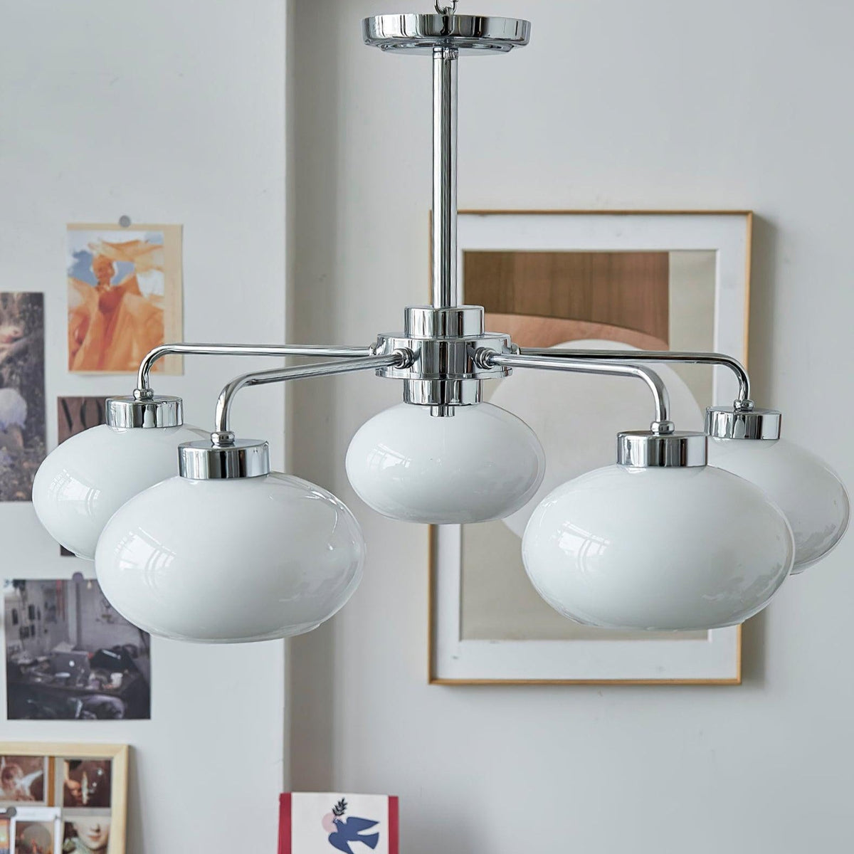 Liorenira Kroonluchter glas chroom Geometrisch Retro