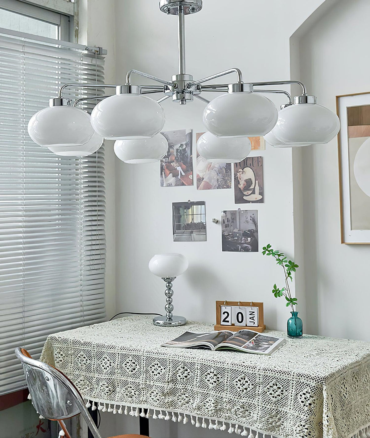 Liorenira Kroonluchter glas chroom Geometrisch Retro