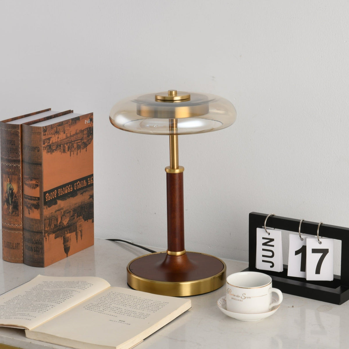 Layla Vintage glas tafellamp