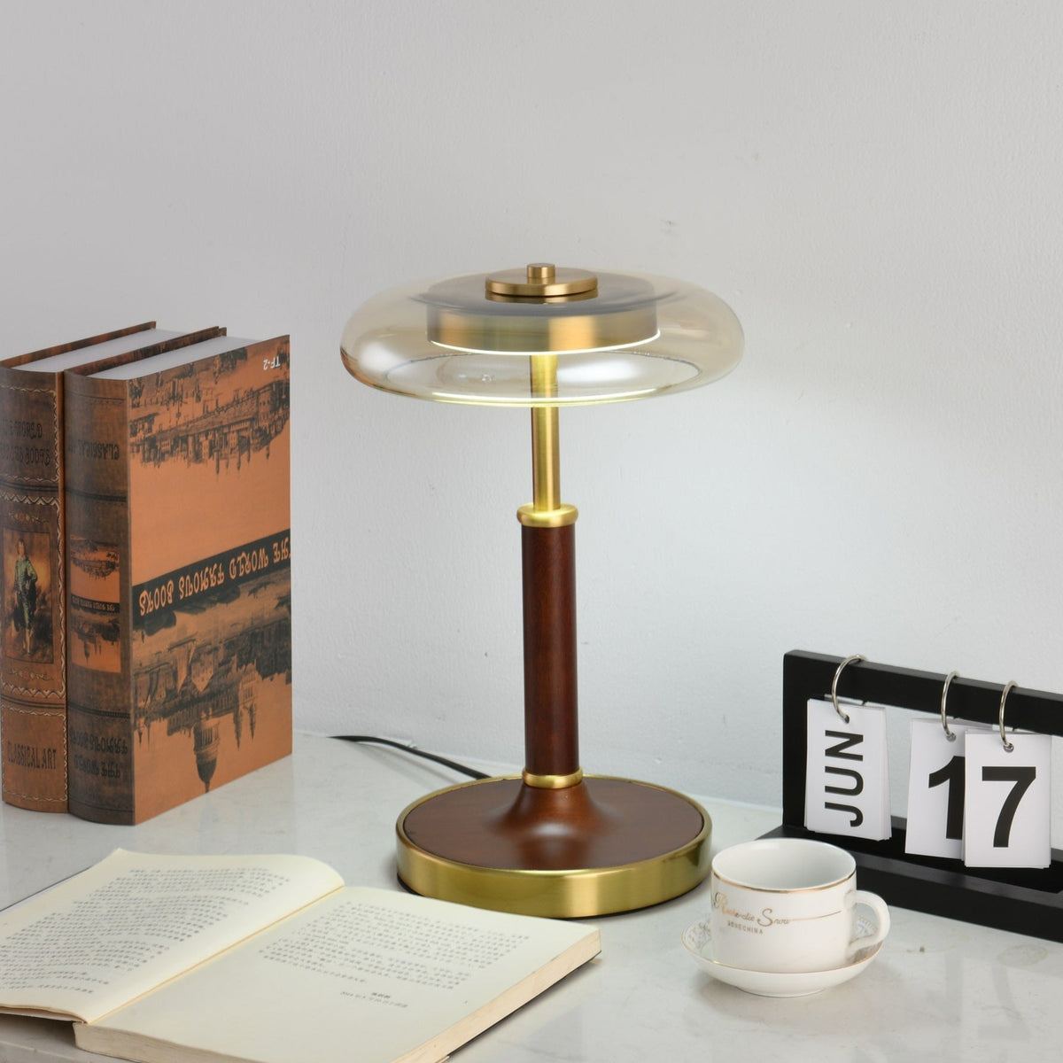 Layla Vintage glas tafellamp