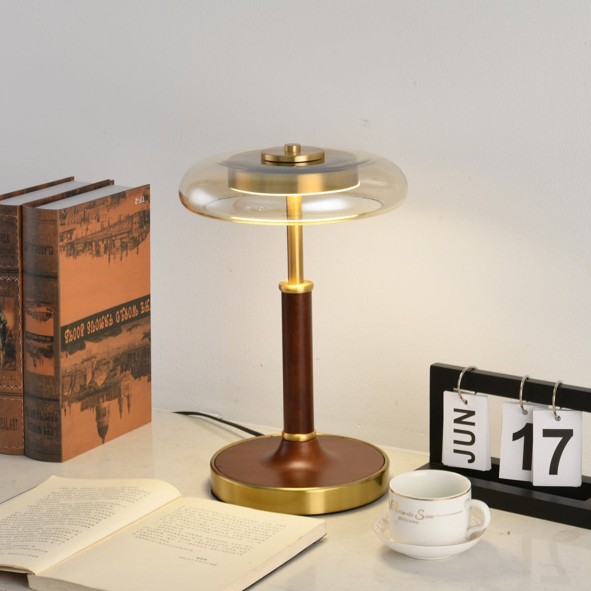 Layla Vintage glas tafellamp