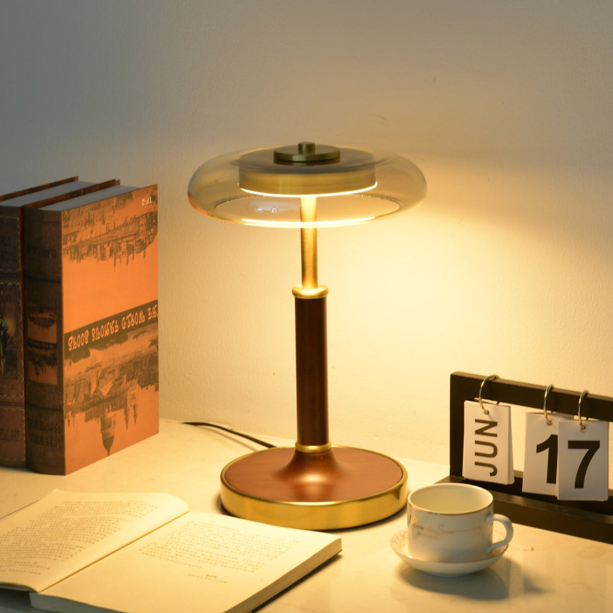 Layla Vintage glas tafellamp