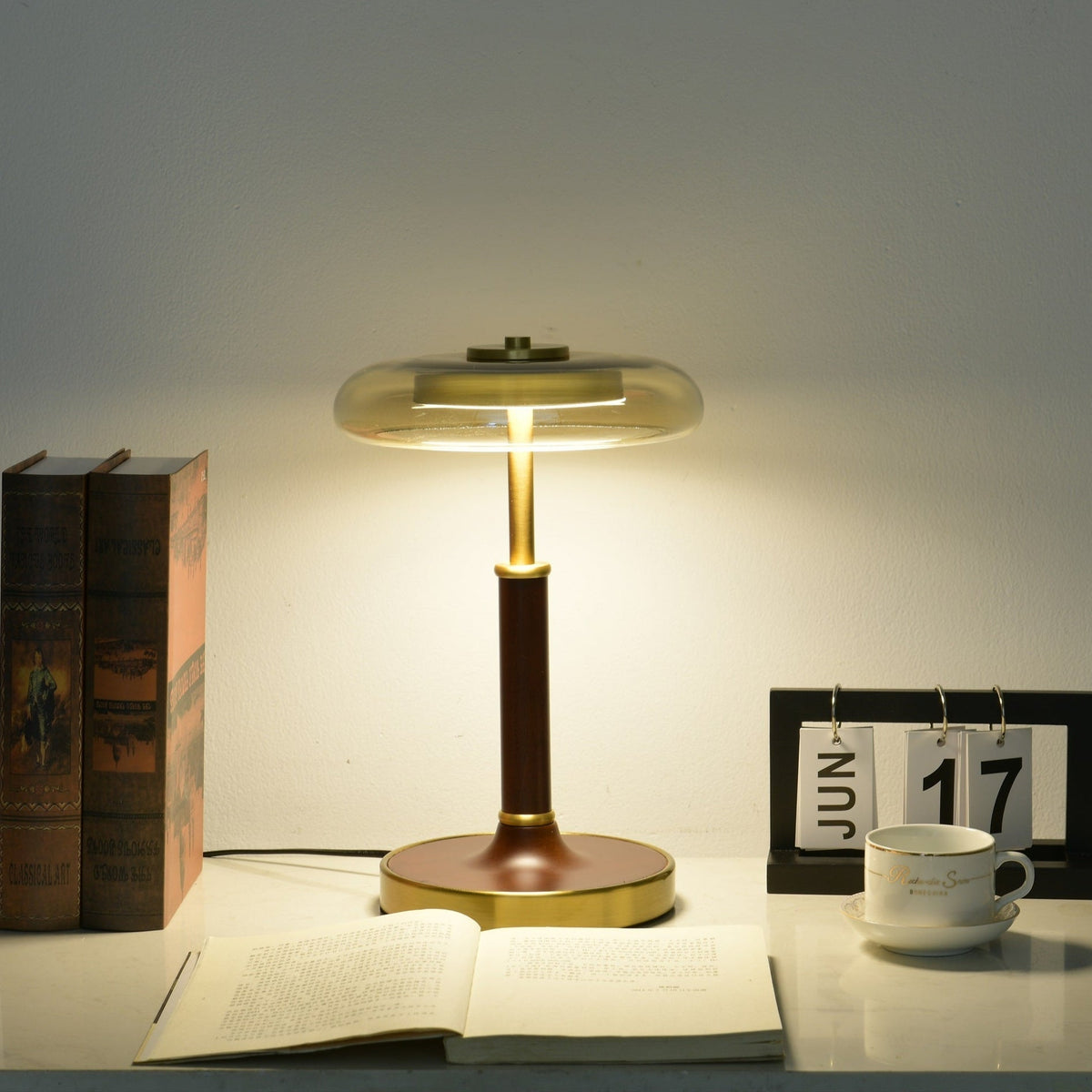 Layla Vintage glas tafellamp