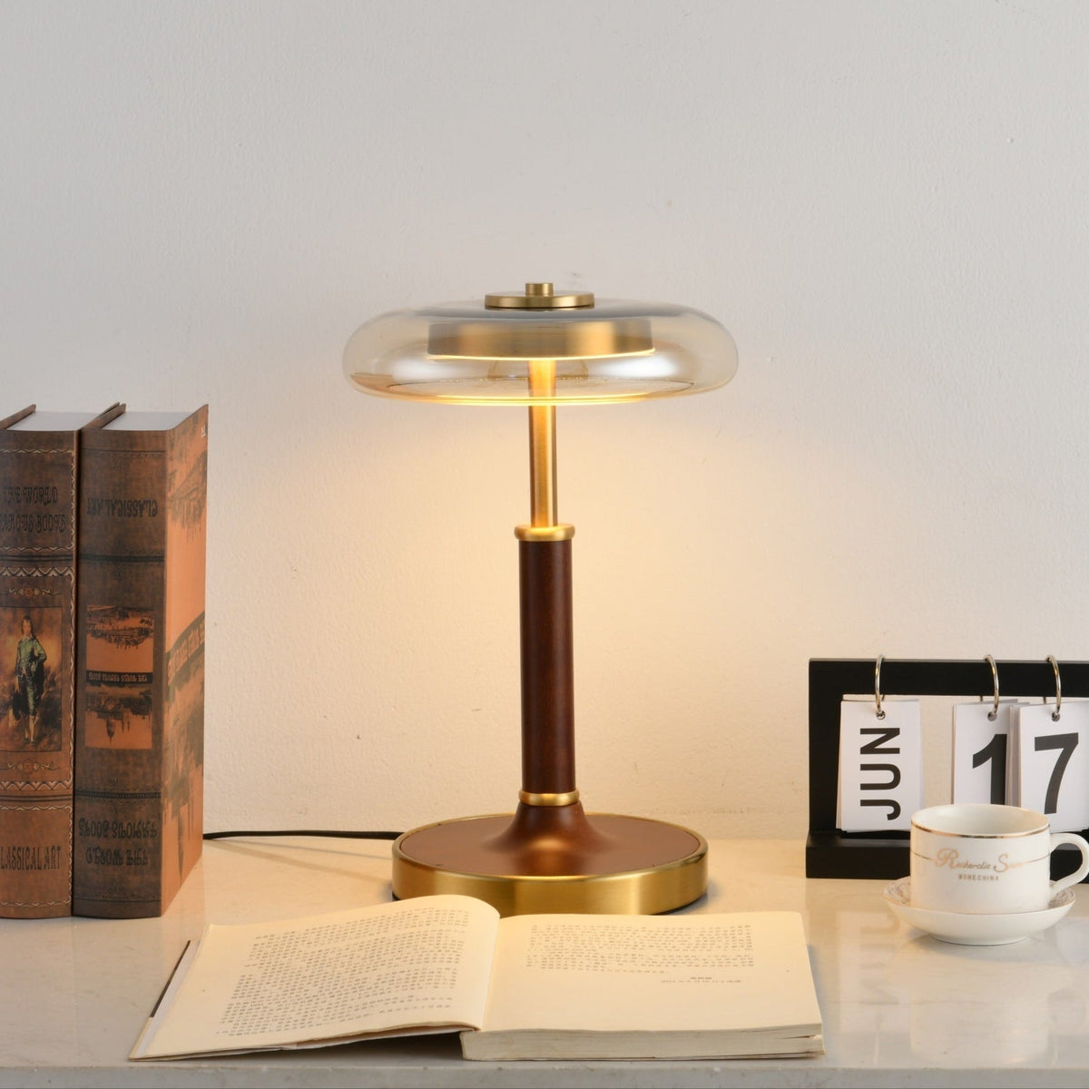 Layla Vintage glas tafellamp