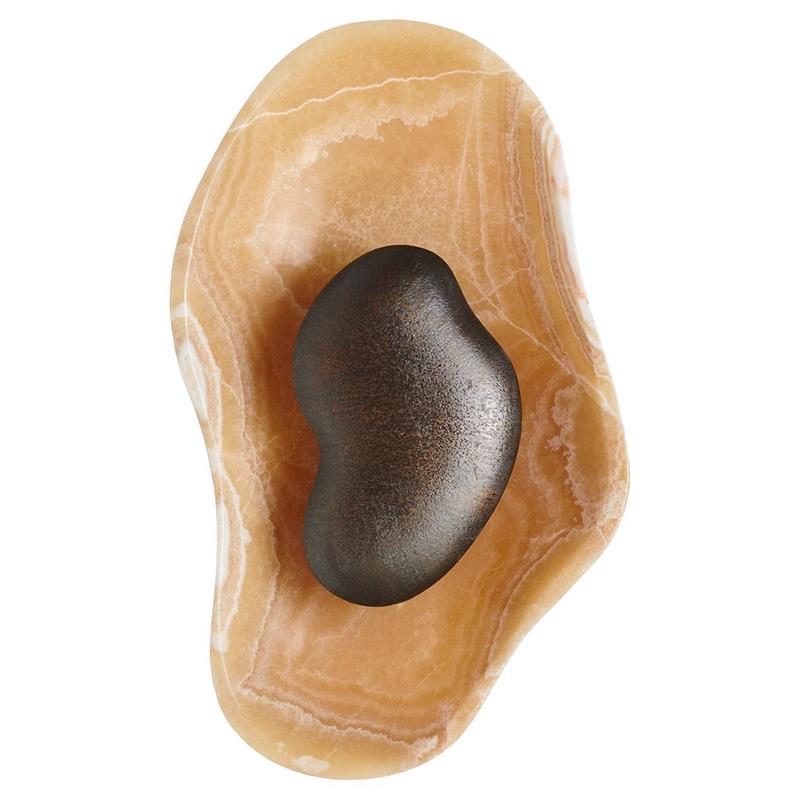 Viraiaria wandlamp met oranje onyx en afwerking