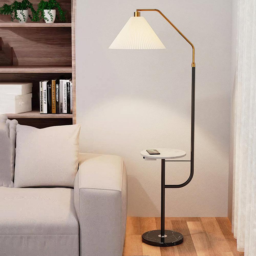 Nexc vloerlamp van marmer en hout