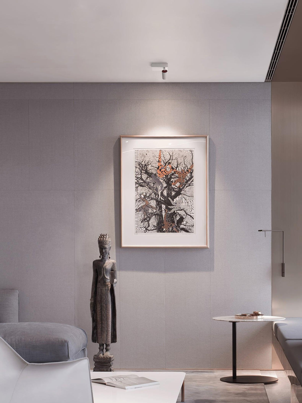 Falis POG-plafondlamp dubbel lineair met verstelbare spots