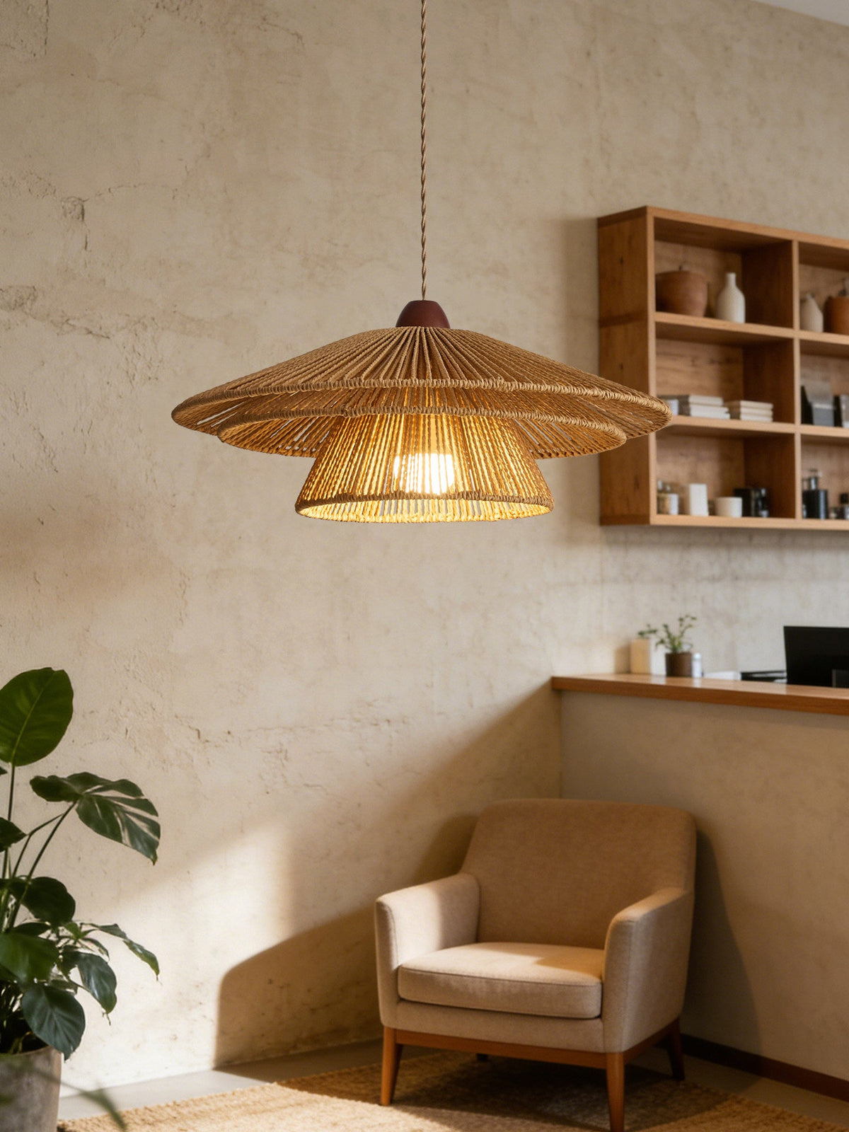 Brackenford hanglamp van papiertouw