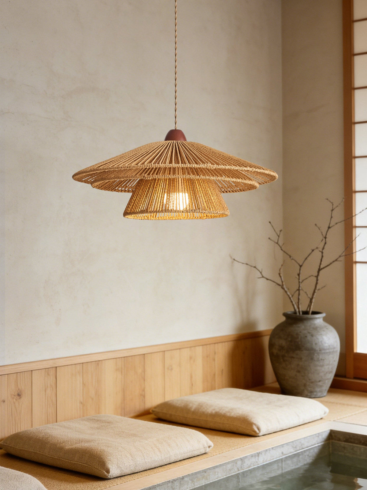 Brackenford hanglamp van papiertouw