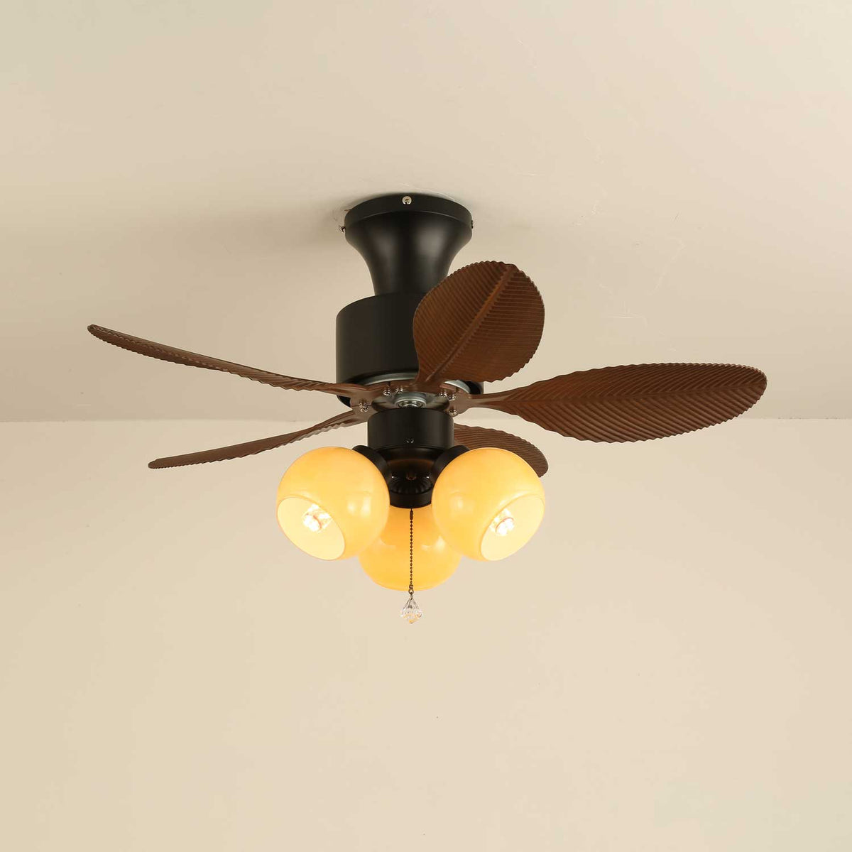 Althea Vintage Houten Plafondventilator met Verlichting
