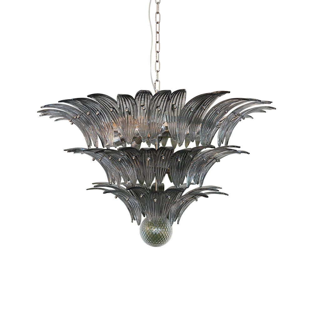 Eirivelle kroonluchter Murano-glas palmbladeren niveaus
