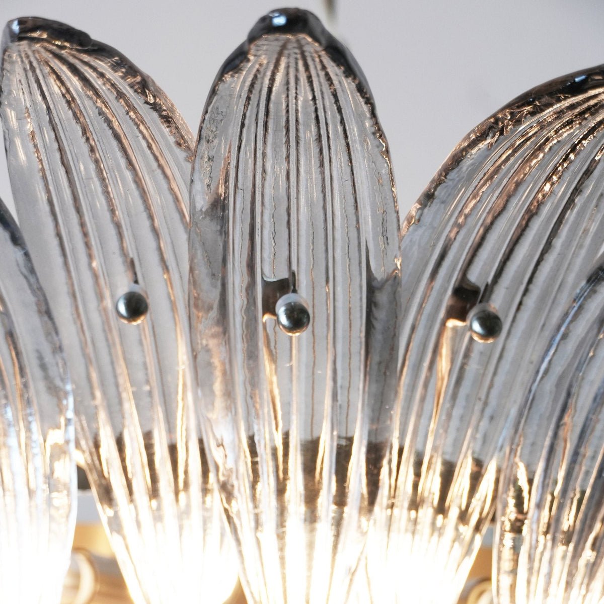 Eirivelle kroonluchter Murano-glas palmbladeren niveaus
