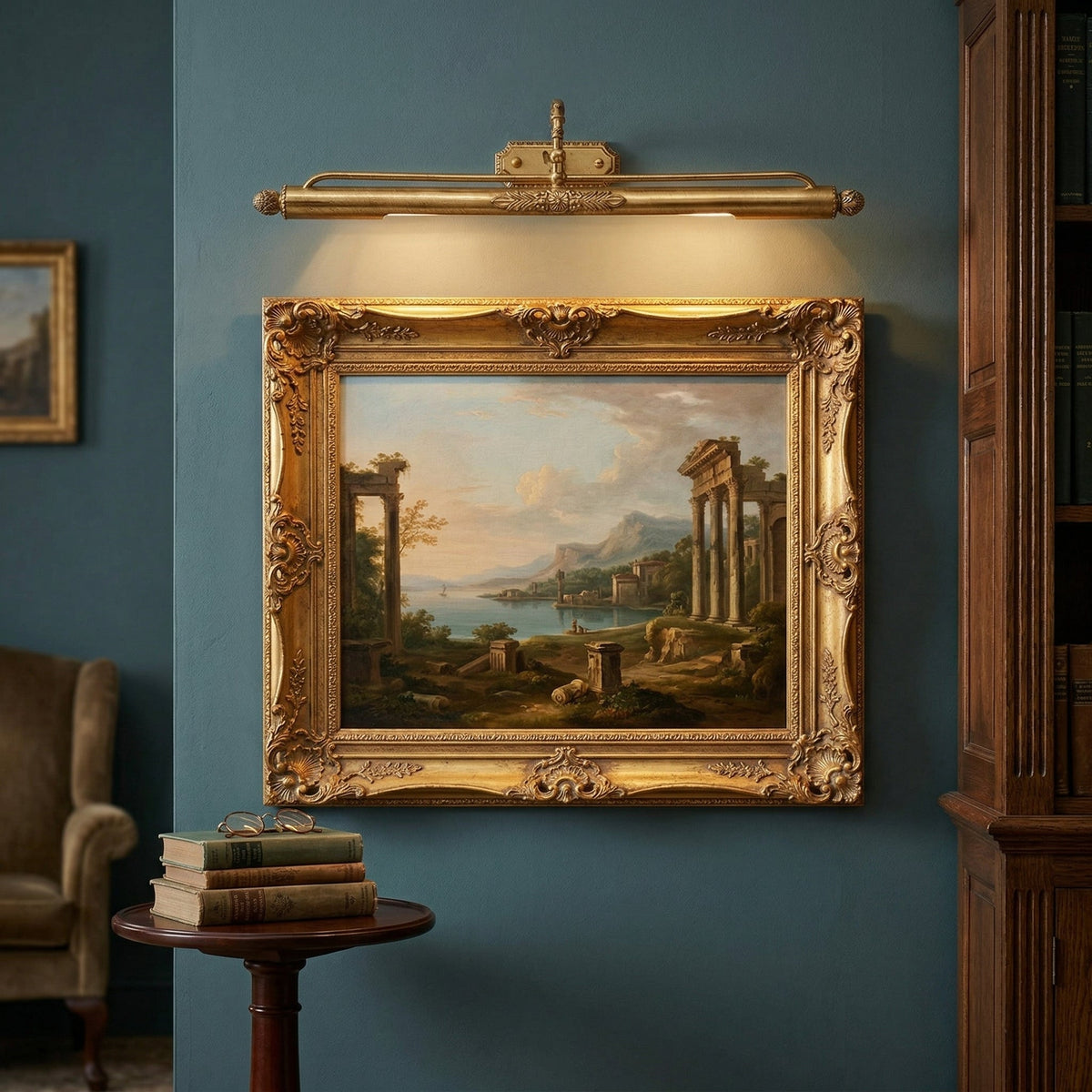 Florentin wandlamp Oudmessing Massief