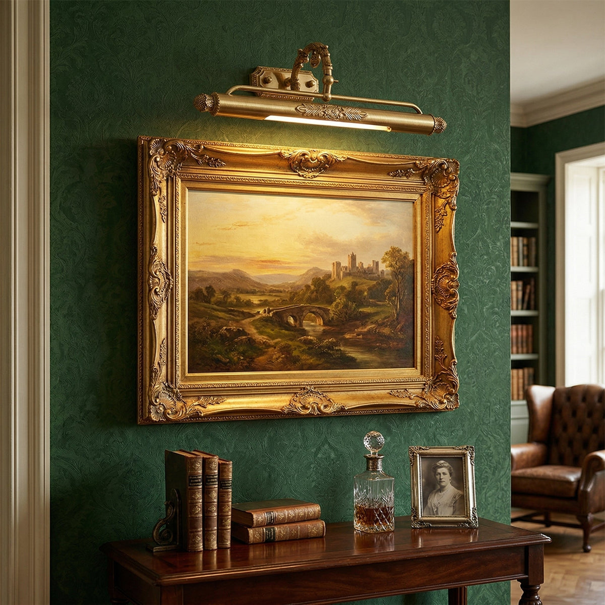 Florentin wandlamp Oudmessing Massief