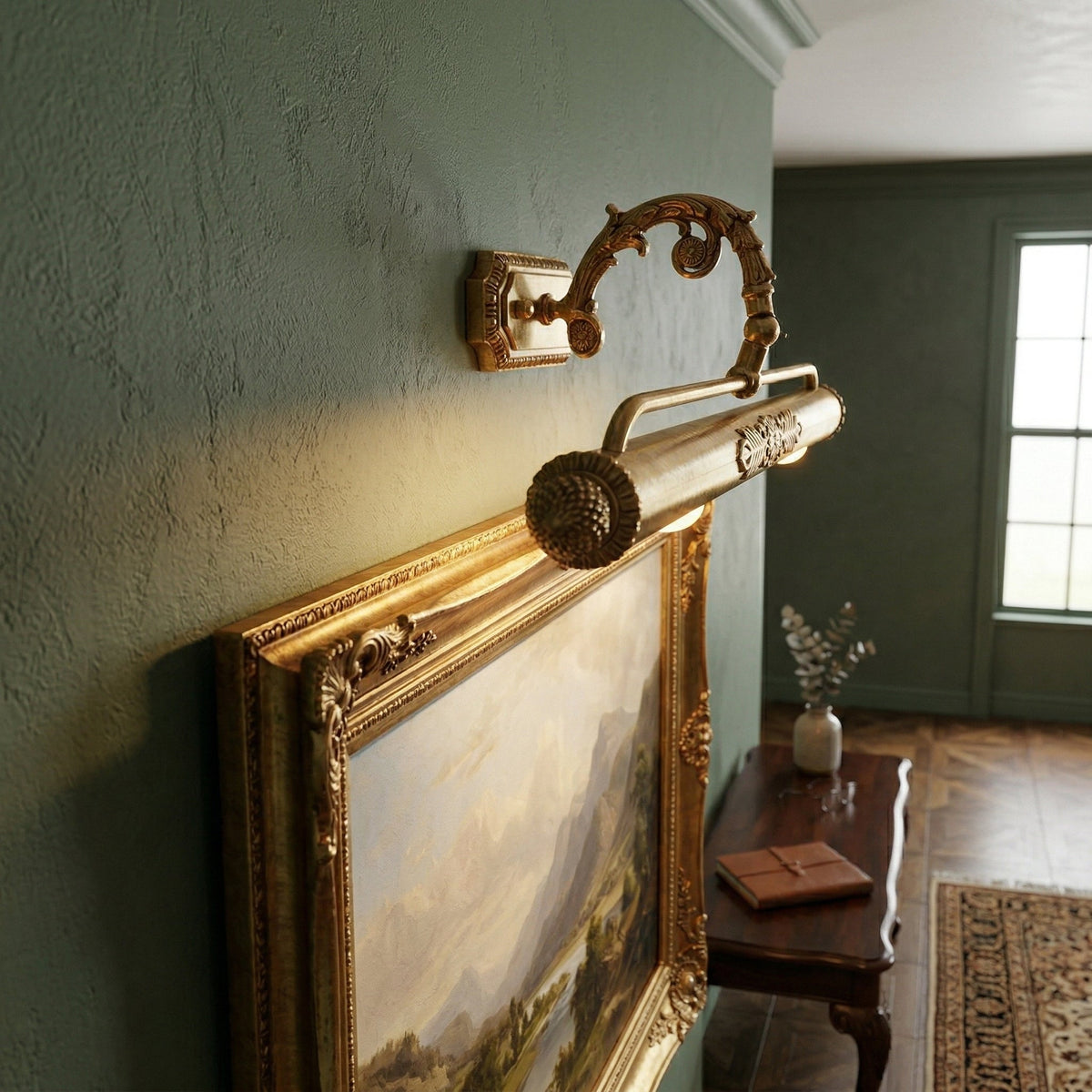 Florentin wandlamp Oudmessing Massief