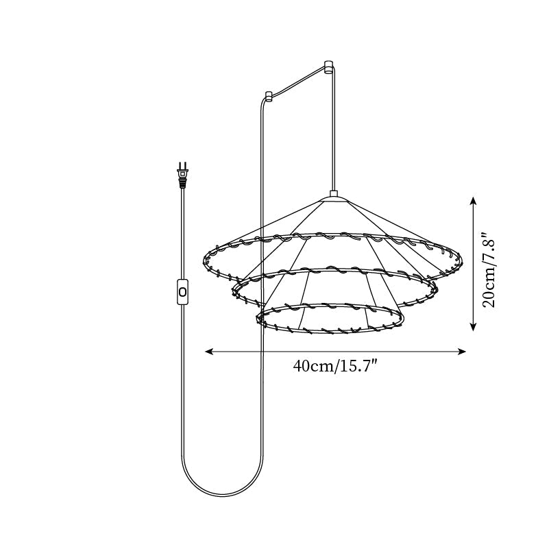 Avenalise met stekker hanglamp