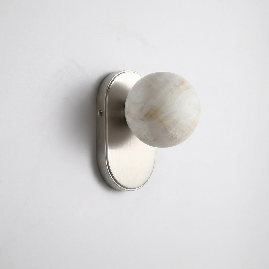 Hensford Bolvormige alabaster wandlamp