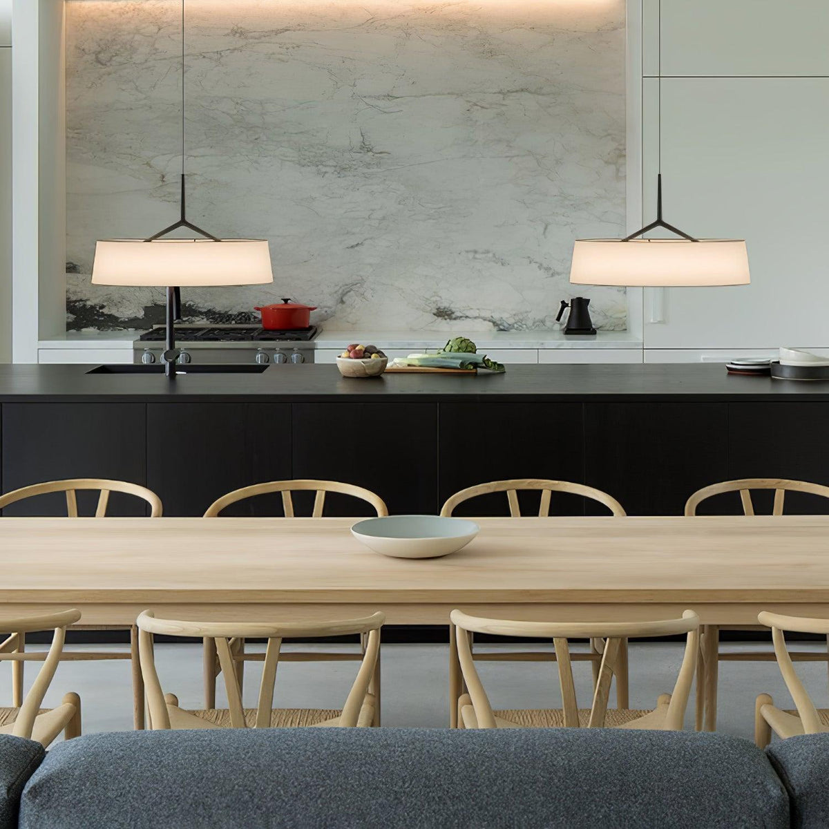 Linisine cilindrische stoffen hanglamp