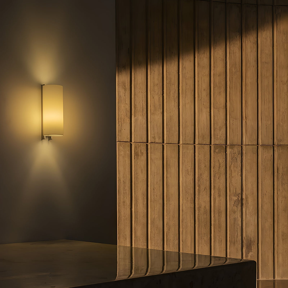 Mirarenne Minimalistische wandlamp met Stoffenkap