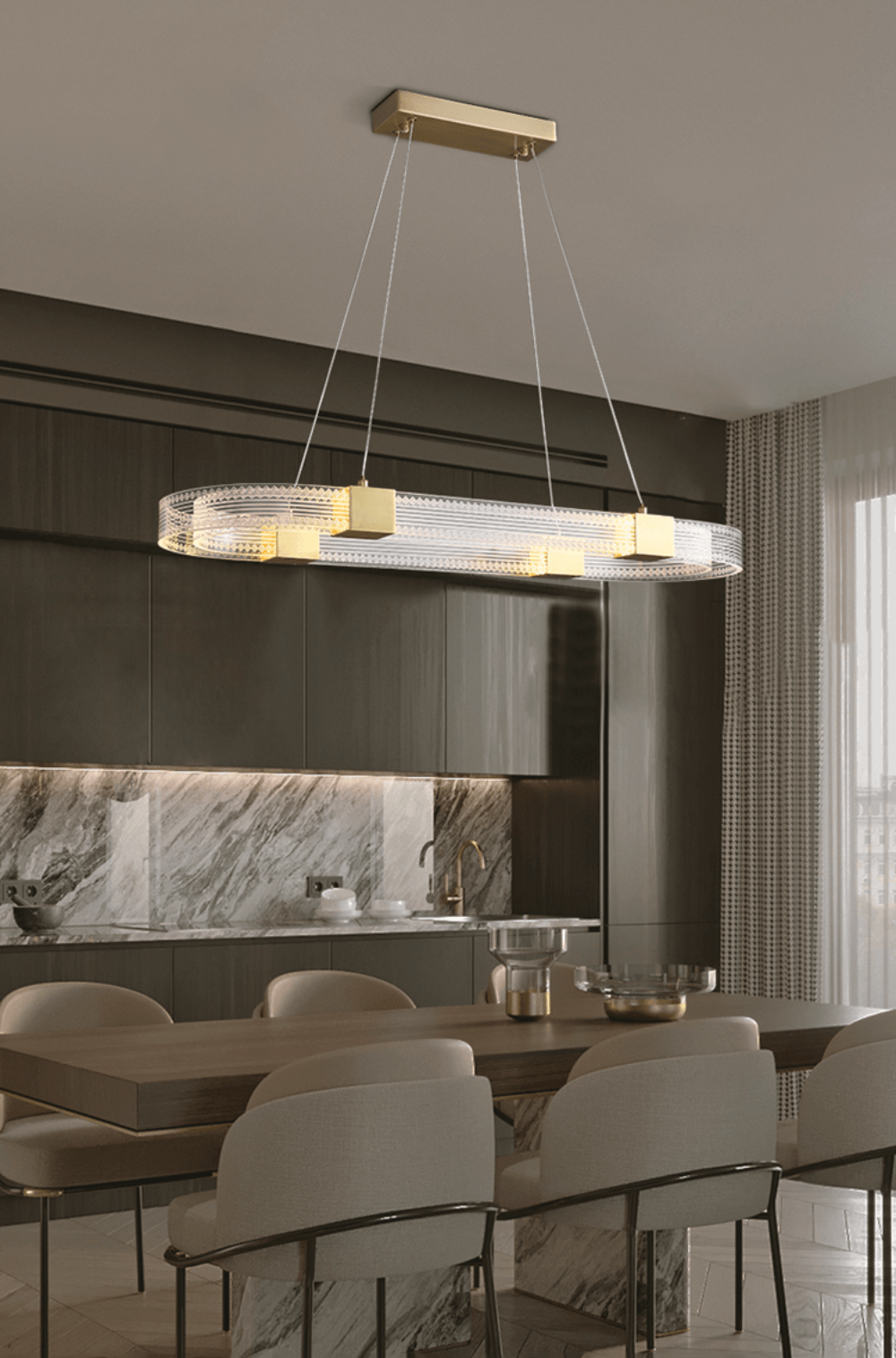 Eurdora moderne minimalistische kroonluchter met LED
