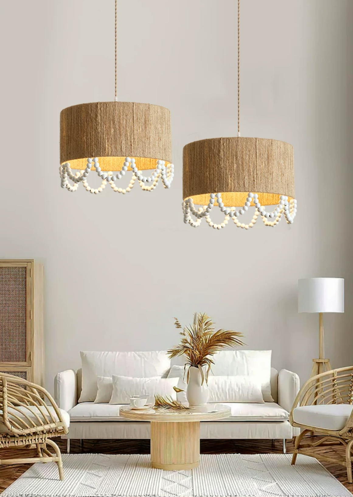 Osberhurst Hanglamp van henneptouw