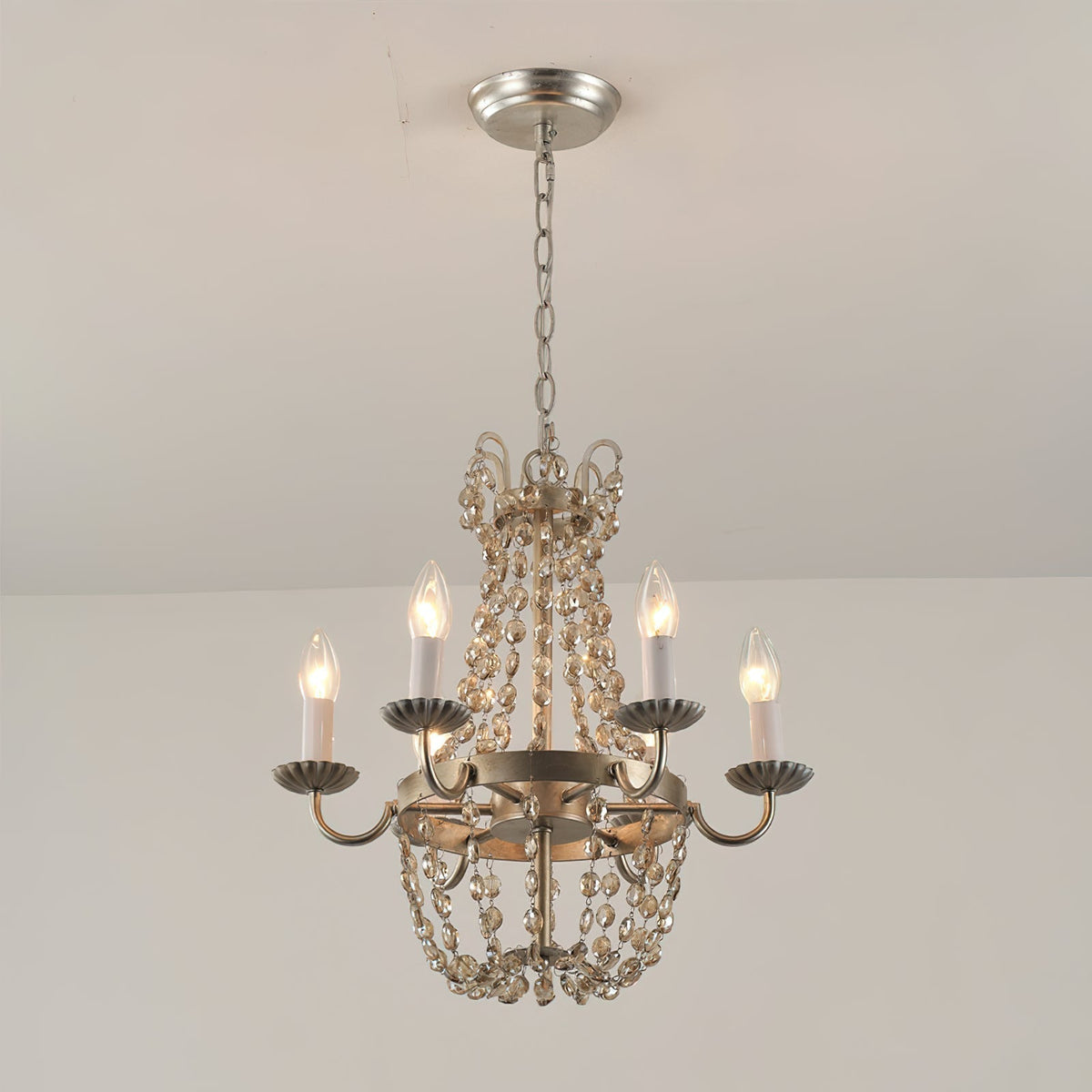 Luxinine Vintage Vloermarkt Kroonluchter met Kristal