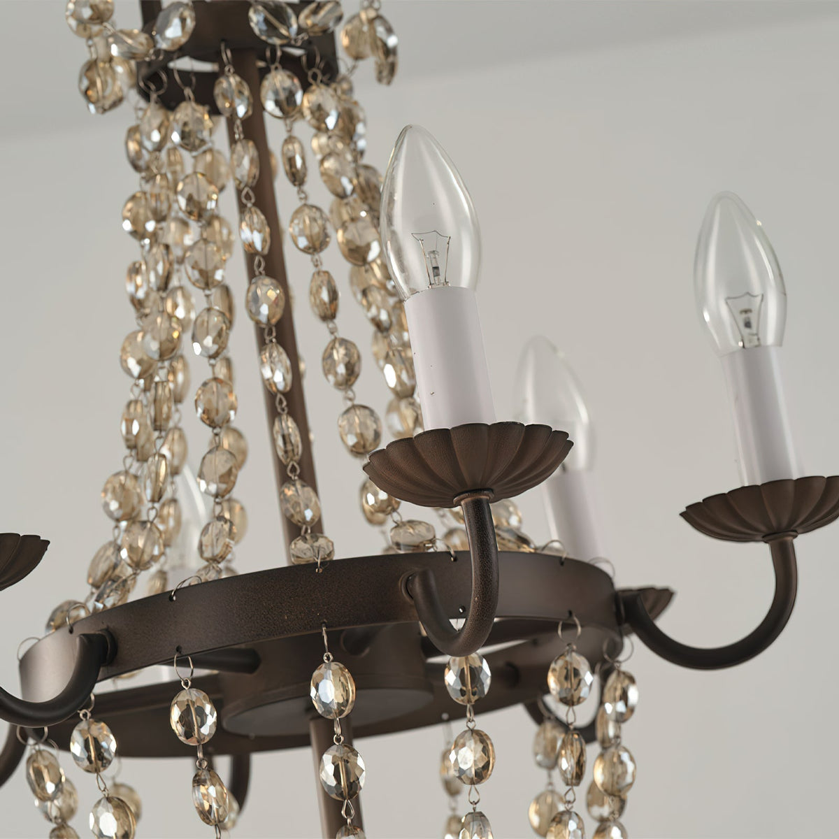 Luxinine Vintage Vloermarkt Kroonluchter met Kristal