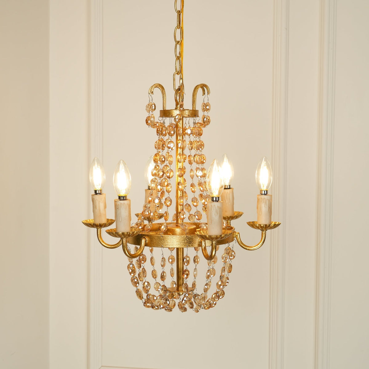 Luxinine Vintage Vloermarkt Kroonluchter met Kristal