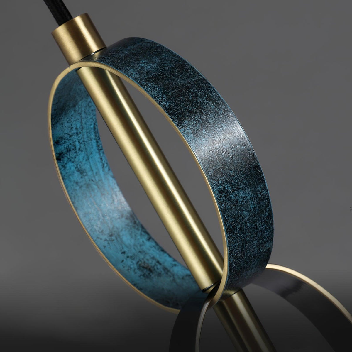 Eirerine hanglamp glas messing teal