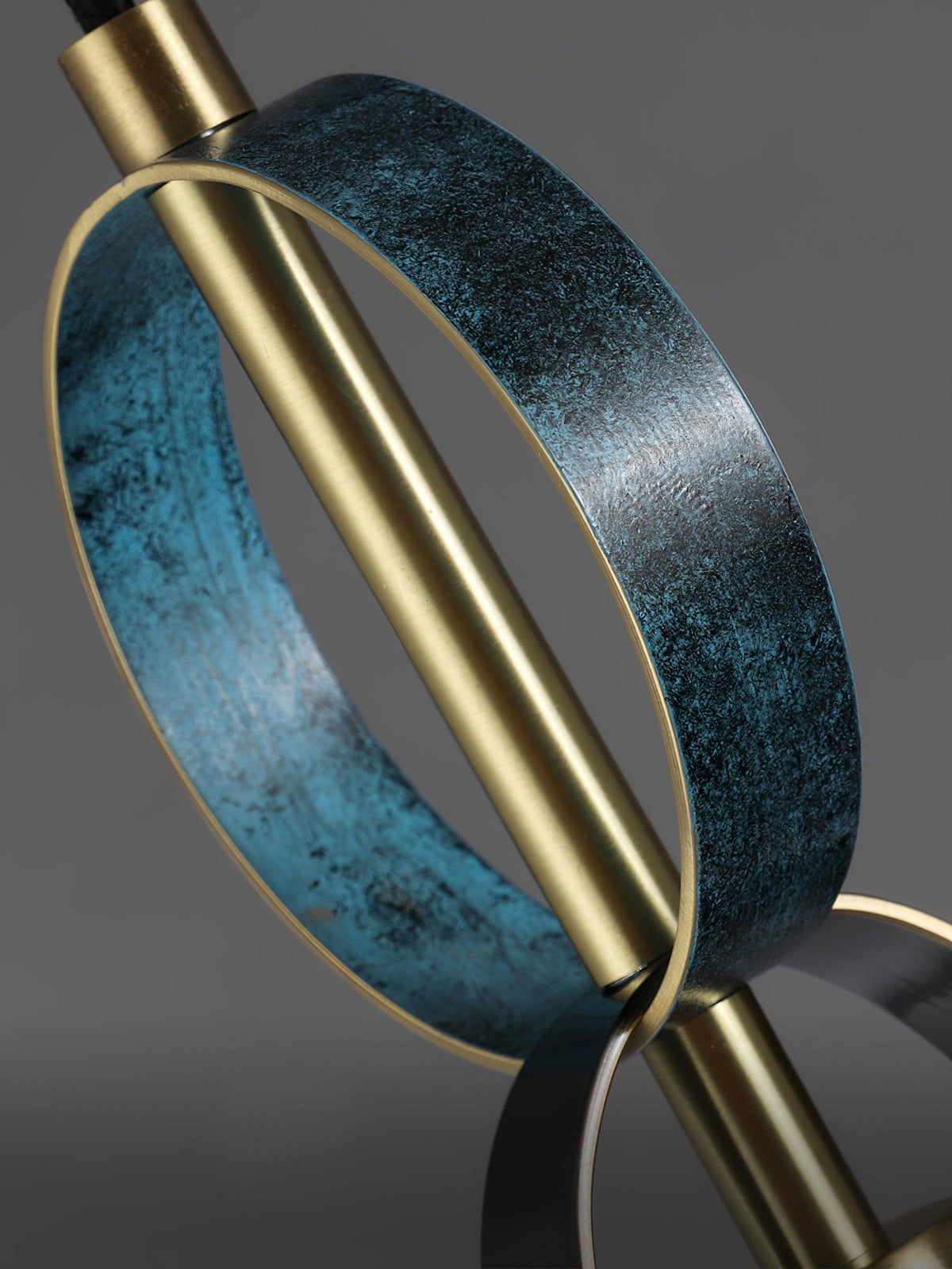 Eirerine hanglamp glas messing teal