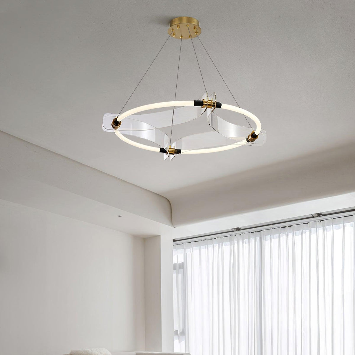 Casanine Kroonluchter Acryl Goud Eetkamer