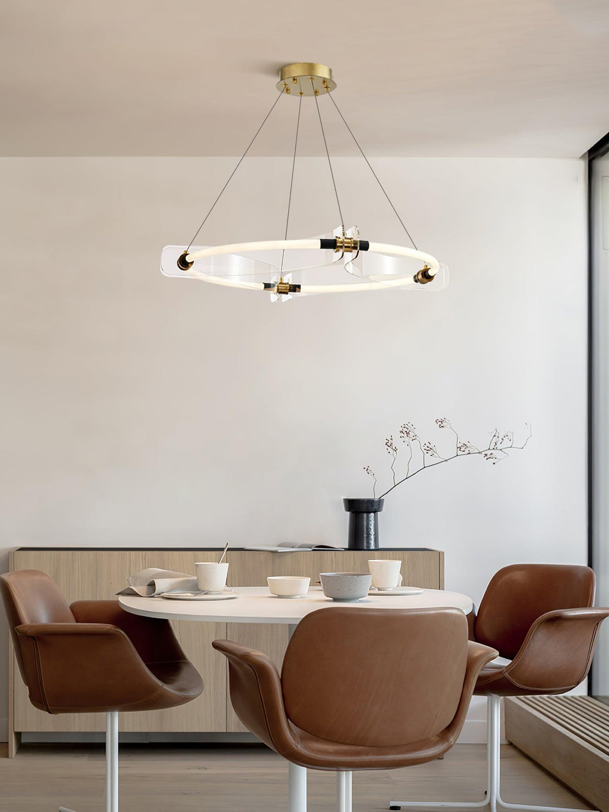 Casanine Kroonluchter Acryl Goud Eetkamer