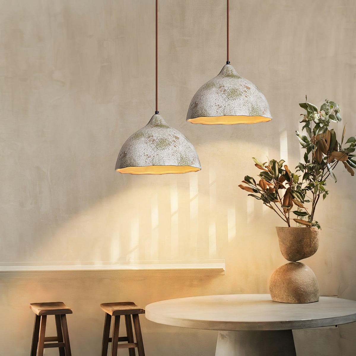 Moss Minimalistische hanglamp van hout