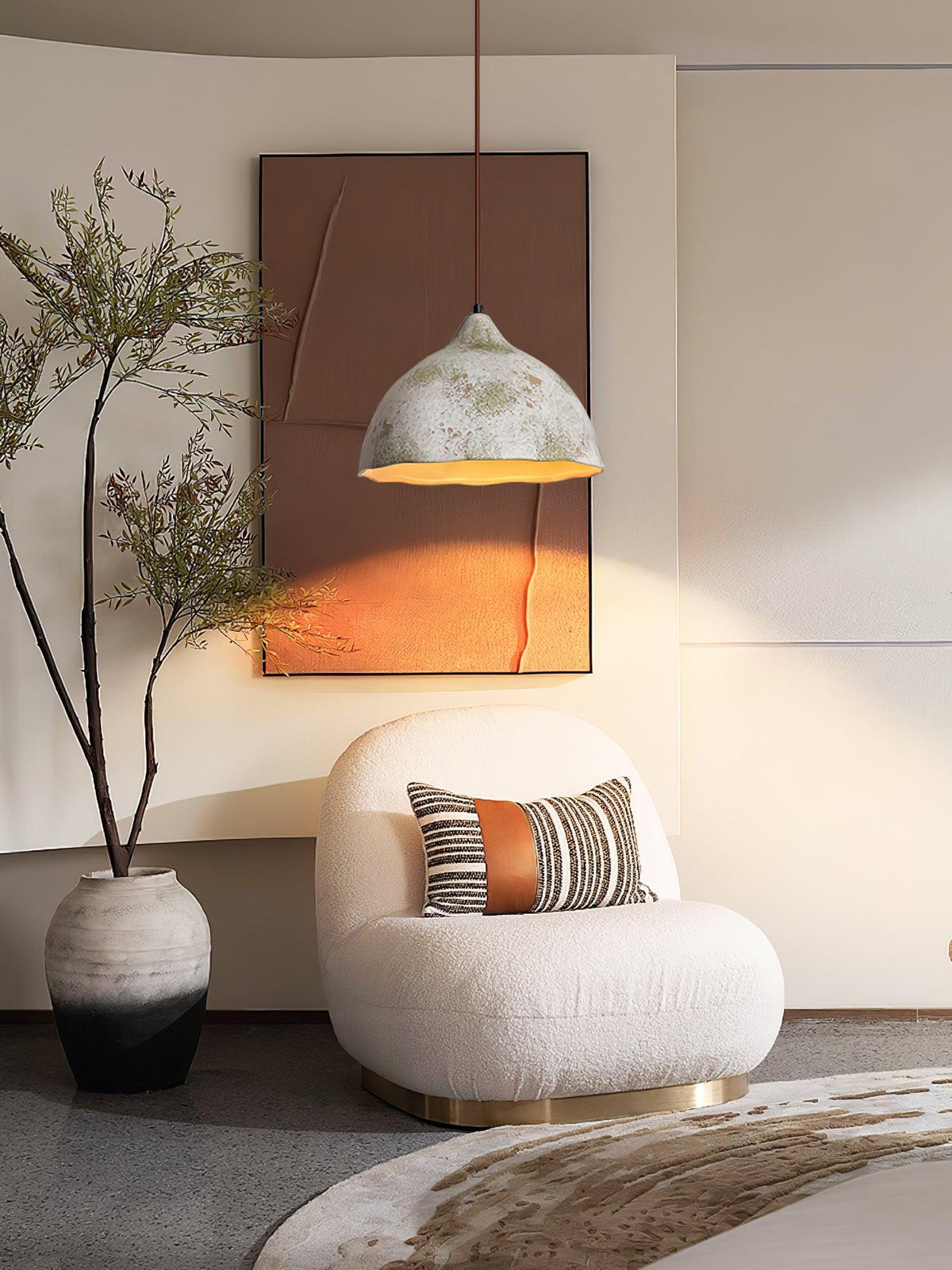 Moss Minimalistische hanglamp van hout