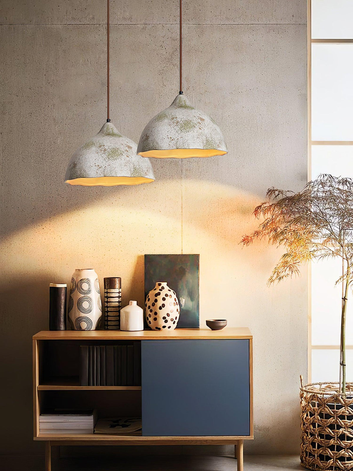 Moss Minimalistische hanglamp van hout