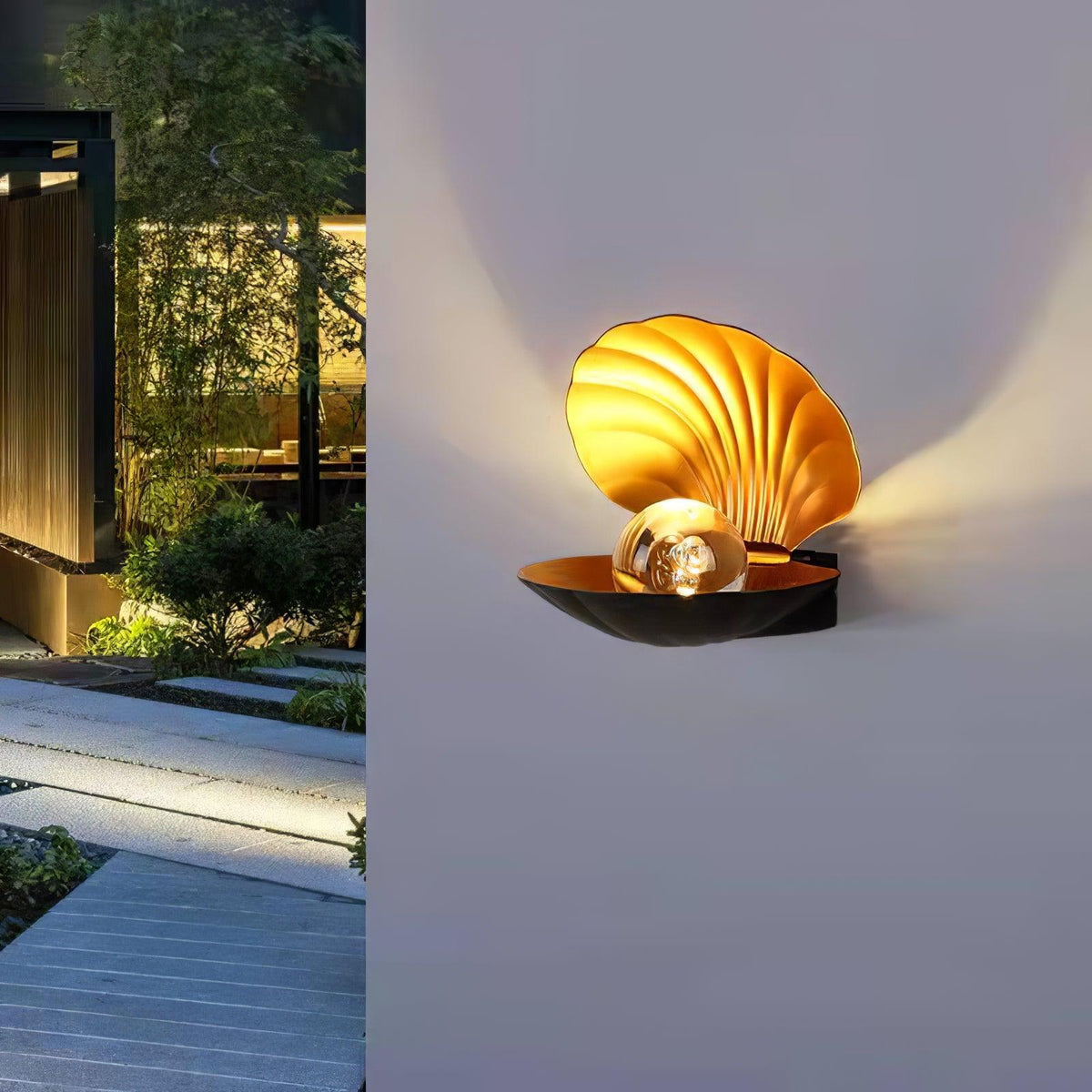 Lumieria wandlamp Pearl Clam
