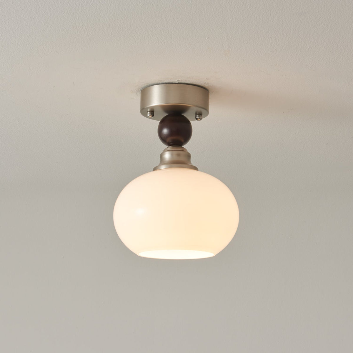 Ivcarila Moderne minimalistische plafondlamp met parelsferen glas