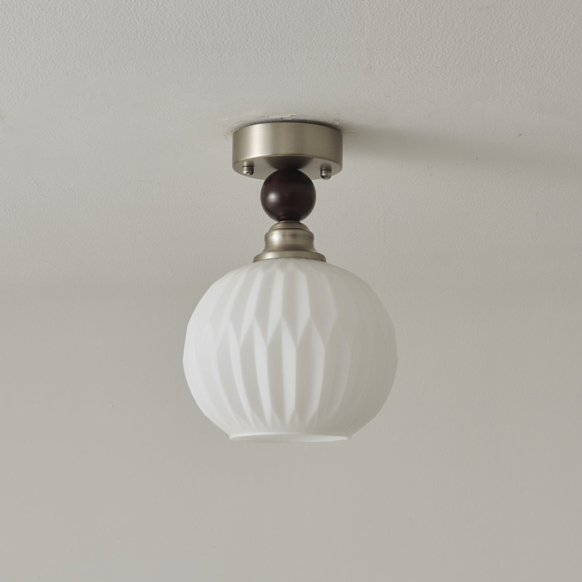 Ivcarila Moderne minimalistische plafondlamp met parelsferen glas