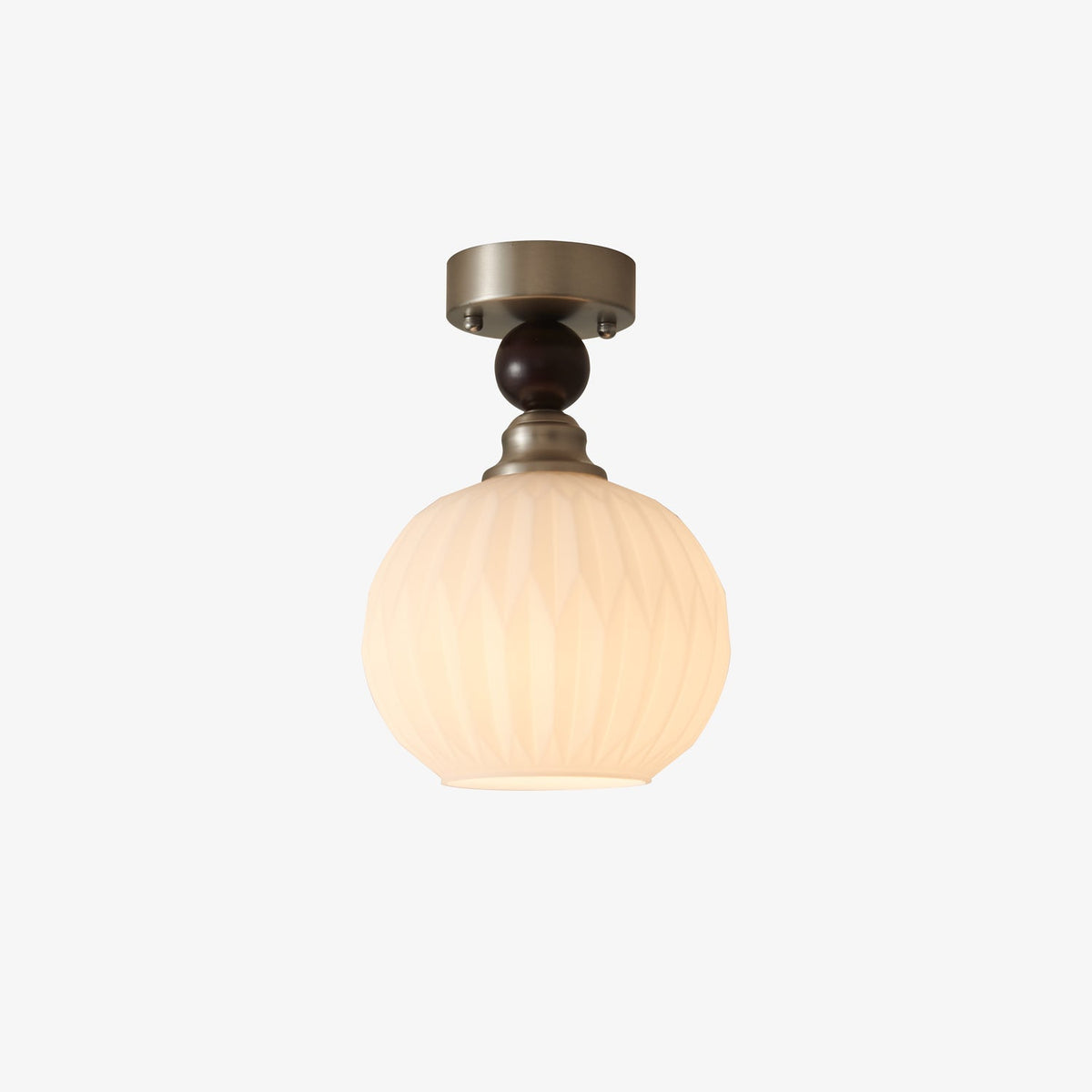 Ivcarila Moderne minimalistische plafondlamp met parelsferen glas