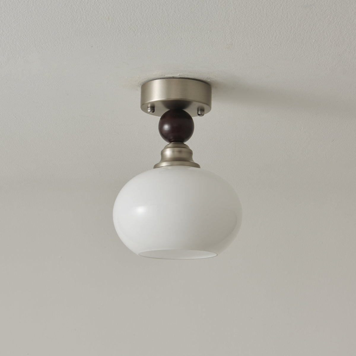 Ivcarila Moderne minimalistische plafondlamp met parelsferen glas