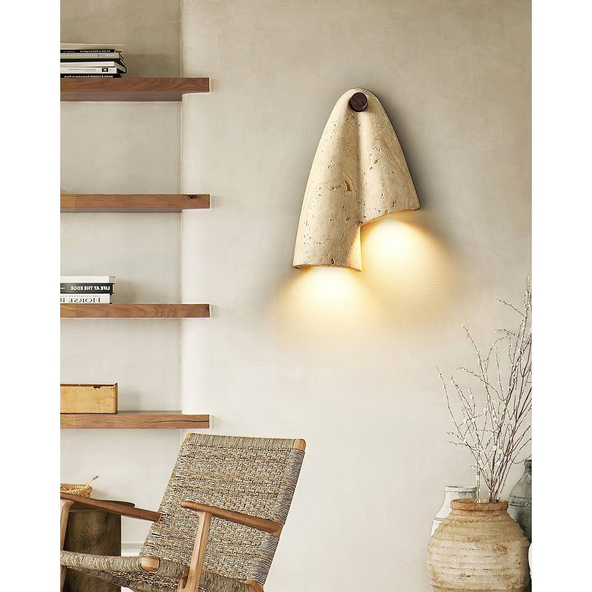 Seralaya travertin wandlamp
