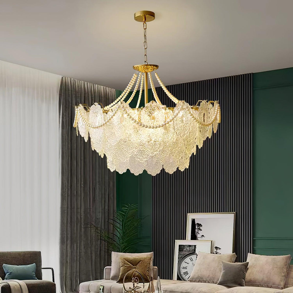 Eirivaine kroonluchter met glas