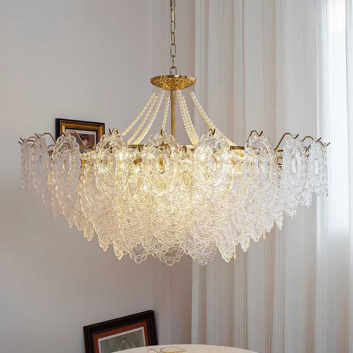 Eirivaine kroonluchter met glas